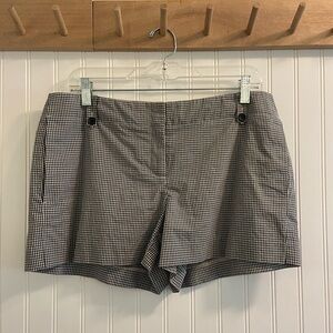 Theory Black and White Valin Gingham Shorts Lightweight Cotton Cottagecore 10